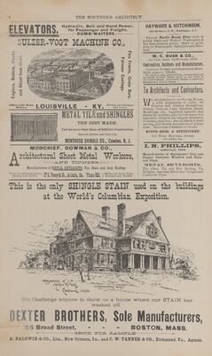 The Southern Architect 4, no. 11 (September 1893)