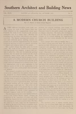 Southern Architect and Building News 43, no. 6 (October 1919)
