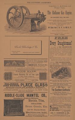 The Southern Architect 3, no. 10 (August 1892)